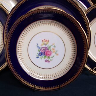 AYNSLEY HATFIELD COBALT- SALAD PLATES