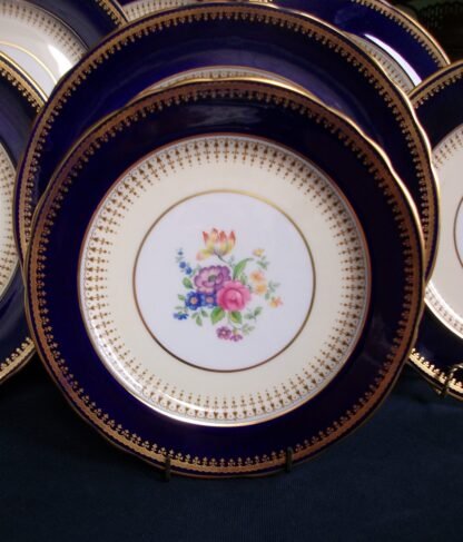 AYNSLEY HATFIELD COBALT- SALAD PLATES
