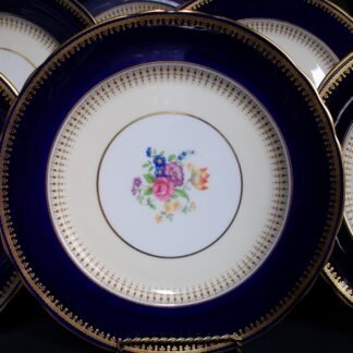 AYNSLEY HATFIELD COBALT- DINNER PLATES