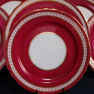 AYNSLEY #7228 RED PLAID- SALAD PLATE