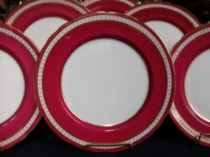 AYNSLEY #7228 RED PLAID- DINNER PLATE