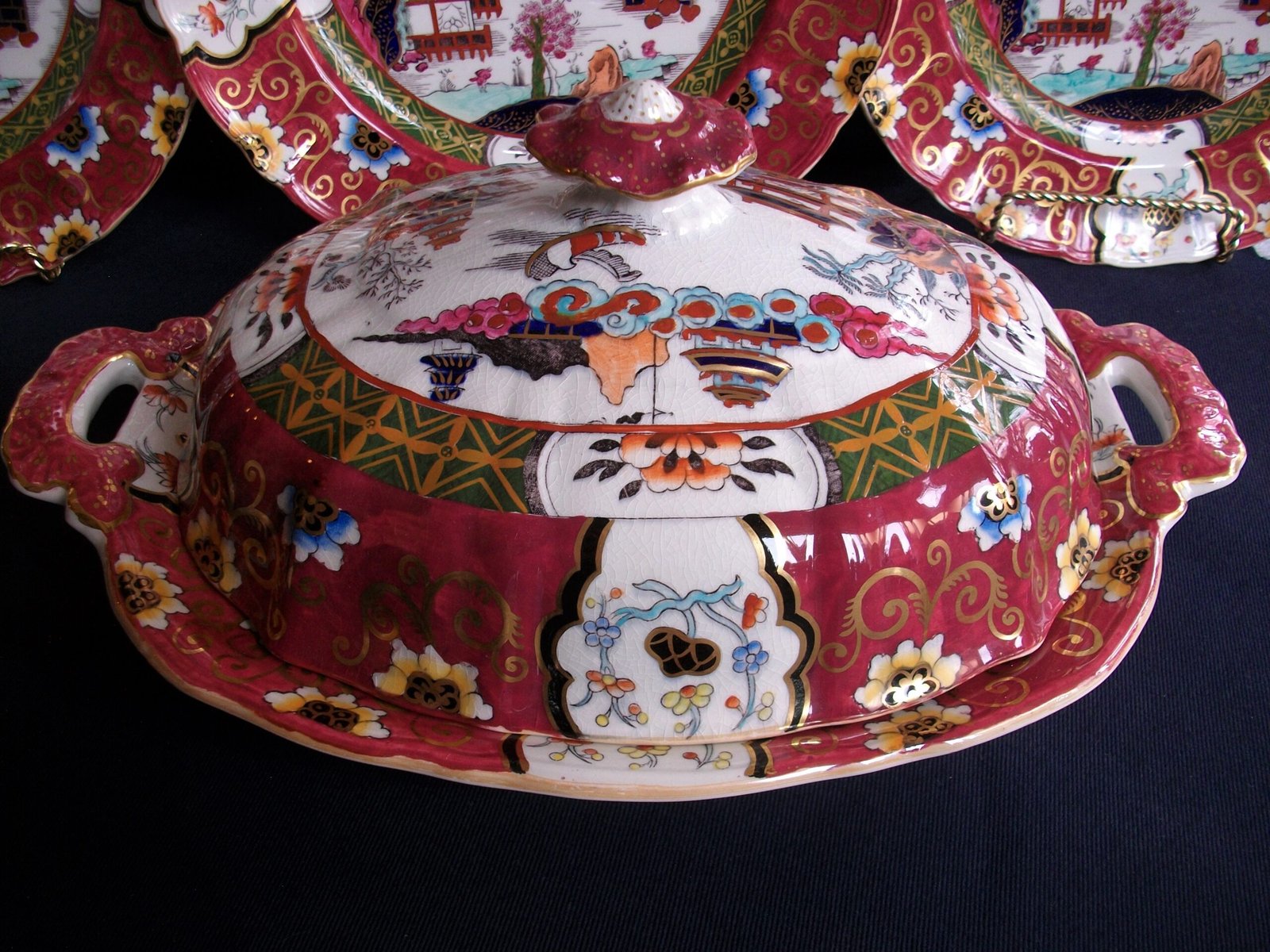 MASON'S CANTON #447- COVERED SERVING BOWL