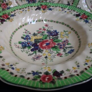 ROYAL DOULTON THE VERNON (GREEN)- RIM SOUP BOWL