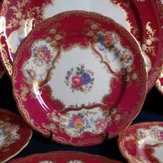 AYNSLEY PARAMOUNT MAROON- BREAD & BUTTER PLATE