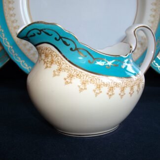 AYNSLEY #7611 AQUA CREAMER 10 oz