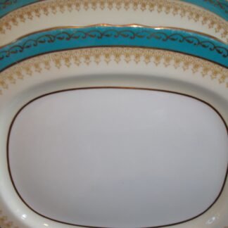 AYNSLEY #7611 AQUA SERVING PLATTER 13 1/4"