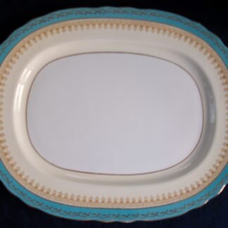AYNSLEY #7611 AQUA SERVING PLATTER 15 3/8"