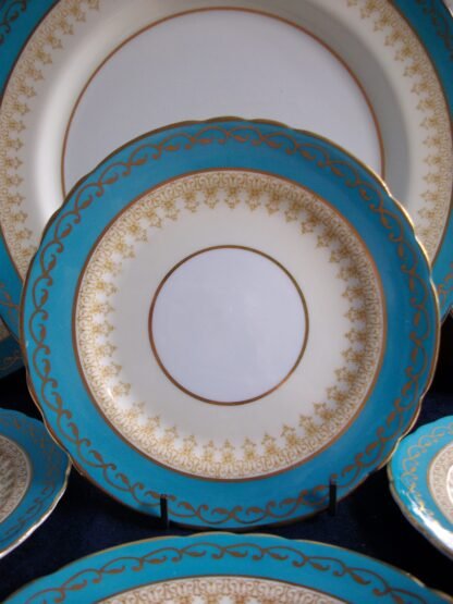 AYNSLEY #7611 AQUA BREAD & BUTTER PLATE