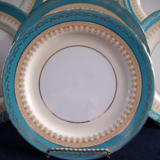 AYNSLEY #7611 AQUA LUNCH PLATE