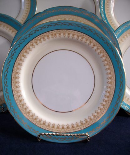 AYNSLEY #7611 AQUA LUNCH PLATE