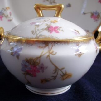 BAWO & DOTTER SCATTERED FLOWERS- COVERED SUGAR BOWL