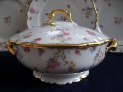 BAWO & DOTTER SCATTERED FLOWERS- ROUND COVERED SERVING TUREEN