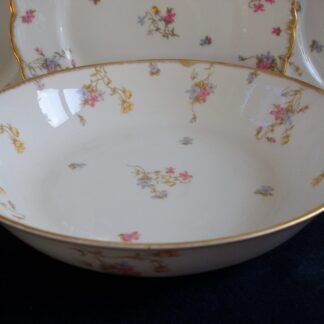 BAWO & DOTTER SCATTERED FLOWERS- ROUND OPEN SERVING BOWL 9 3/8"