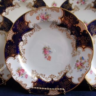 COALPORT PANEL COBALT 6902A LUNCH PLATE