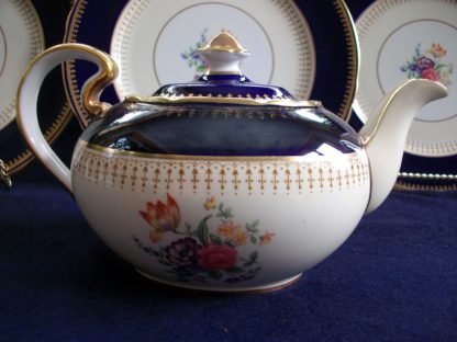 AYNSLEY HATFIELD COBALT- TEAPOT 4 CUPPER