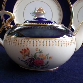 AYNSLEY HATFIELD COBALT- TEAPOT 4 CUPPER