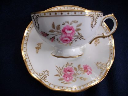 ROYAL CROWN DERBY ROYAL PIXTON ROSES- CUP & SAUCER