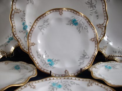 ROYAL CROWN DERBY- ROYAL A1186 AQUA FLORAL (c.1958+) BREAD & BUTTER PLATE- EXCELLENT!