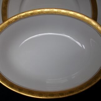 HUTSCHENREUTHER SELB BAVARIA- FAVORIT- ENCRUSTED GOLD BAND (c.1925-39) OVAL OPEN SERVING BOWL- EXCELLENT!