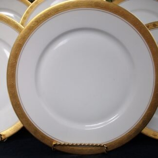 HUTSCHENREUTHER SELB BAVARIA- FAVORIT- ENCRUSTED GOLD BAND (c.1925-39) - DINNER PLATE- EXCELLENT! 