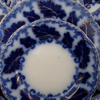 JOHNSON BROTHERS NORMANDY- FLOW BLUE (c.1913+) BREAD & BUTTER PLATE- EXCELLENT!!  NO CRAZING!!