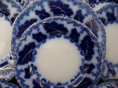 JOHNSON BROTHERS NORMANDY- FLOW BLUE (c.1913+) BREAD & BUTTER PLATE- EXCELLENT!! NO CRAZING!!