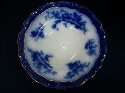 HENRY ALCOCK TOURAINE- FLOW BLUE (c.1898-1910) RIM SOUP BOWL - EXCELLENT! RARE! SLIGHT CRAZING #4