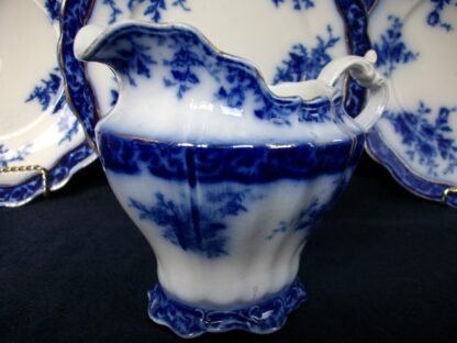 HENRY ALCOCK TOURAINE- FLOW BLUE (c.1898-1910) CREAMER 14 oz- EXCELLENT! RARE!