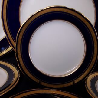 AYNSLEY #7282 COBALT LAUREL- ENCRUSTED GOLD (c.1931+)  BREAD & BUTTER PLATE (s)   6 1/8"-  MINT!! RARE!!
