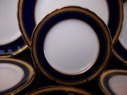AYNSLEY #7282 COBALT LAUREL- ENCRUSTED GOLD (c.1931+)  BREAD & BUTTER PLATE (s)   6 1/8"-  MINT!! RARE!!