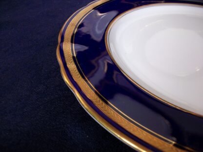 AYNSLEY #7282 COBALT LAUREL- ENCRUSTED GOLD (c.1931+)  DINNER PLATE (s)   10 1/8"-  MINT!! RARE!!