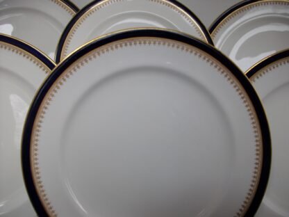 ROYAL WORCESTER COBALT #5488 TAN FILIGREE- VITREOUS (c.1912,1923-1926) DINNER PLATE  10 3/8"- EXCELLENT! RARE!