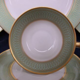 ROSENTHAL SPENCERIAN CELADON GREEN- ART DECO- HELENA #3598 (c.1930's) CUP & SAUCER- RARE!! EXCELLENT!!
