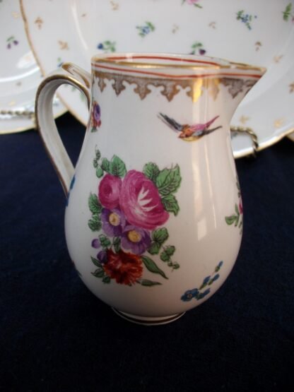 BOOTHS SILCON- 4877 FLORAL & GARDEN INSECTS (c.1906+) CREAMER JUG 4oz- RARE!! LOVELY!! 