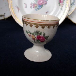 BOOTHS SILCON- 4877 FLORAL & GARDEN INSECTS (c.1906+) EGG CUP- RARE!! LOVELY!! 