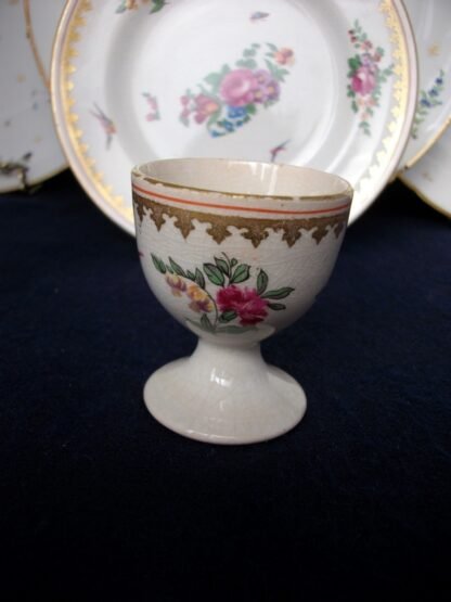BOOTHS SILCON- 4877 FLORAL & GARDEN INSECTS (c.1906+) EGG CUP- RARE!! LOVELY!! 