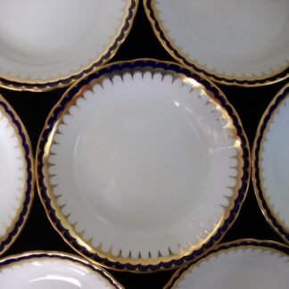 COALPORT SPEARPOINT COBALT #850 (c.1920+) BERRY BOWL- SCALLOPED !! EXCELLENT !!