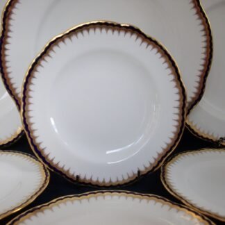 COALPORT SPEARPOINT COBALT #850 (c.1912+) DESSERT PLATE- SCALLOPED !! EXCELLENT !!