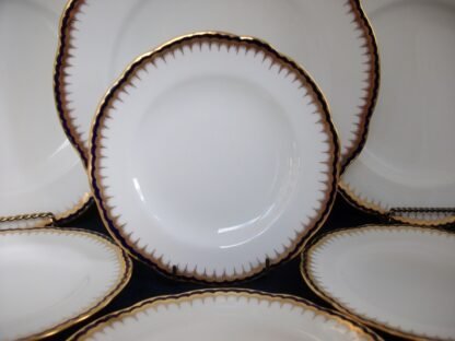 COALPORT SPEARPOINT COBALT #850 (c.1912+) DESSERT PLATE- SCALLOPED !! EXCELLENT !!