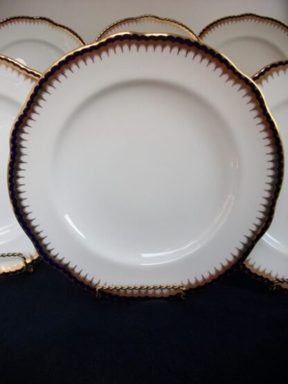 COALPORT SPEARPOINT COBALT #850 (c.1916)  DINNER PLATE 10 5/8"- SCALLOPED !! EXCELLENT !!