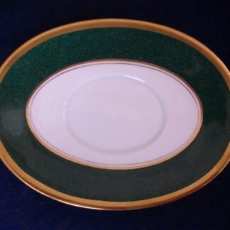 COALPORT ATHLONE GREEN (c.1960's)  SAUCER FOR GRAVY BOAT-  EXCELLENT !!