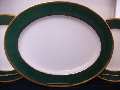 COALPORT ATHLONE GREEN (c.1960's)  SERVING PLATTER 14  3/4 "   GREAT !!