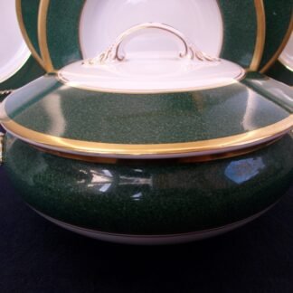COALPORT ATHLONE GREEN (c.1960's)  COVERED SERVING BOWL-  GREAT !!