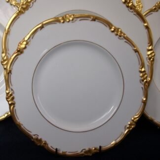 COALPORT EDEN WHITE & GOLD  (c.1950's)  SALAD PLATE  8 1/8" - EXCELLENT!! RARE!!        
