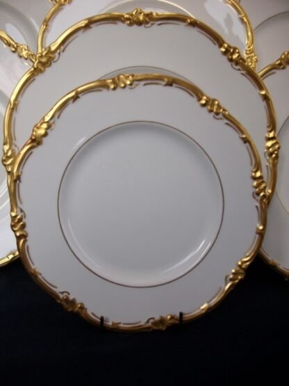 COALPORT EDEN WHITE & GOLD  (c.1950's)  SALAD PLATE  8 1/8" - EXCELLENT!! RARE!!        