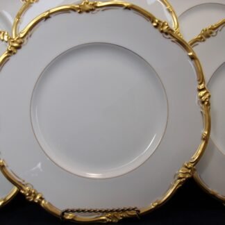 COALPORT EDEN WHITE & GOLD  (c.1950's)  DINNER PLATE  10 3/4" - EXCELLENT!! RARE!!   