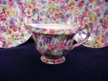 JAMES KENT DUBARRY CHINTZ (c.1950's) CREAMER- GRANVILLE ROUND 4 oz- RARE!! EXCELLENT!!