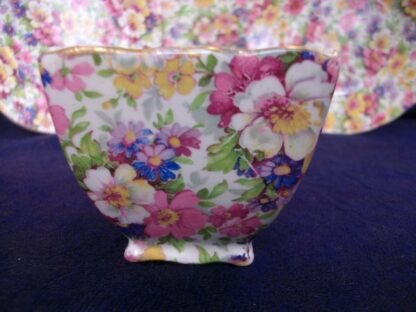 JAMES KENT DUBARRY CHINTZ (c.1950's) OPEN SUGAR BOWL- GRANVILLE SQUARE 4 oz- RARE!! EXCELLENT!!