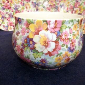 JAMES KENT OLD FOLEY- DUBARRY CHINTZ (c.1999)  LARGE OPEN SUGAR BOWL-  RARE!! EXCELLENT!!