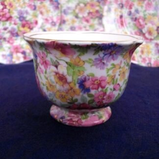 JAMES KENT DUBARRY CHINTZ (c.1950's) OPEN SUGAR BOWL- GRANVILLE  ROUND 4 oz-  RARE!! EXCELLENT!!